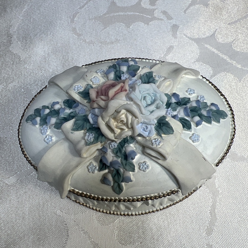 San Francisco Music Box Shabby Rose and Ribbons Tune Fur Elise Beethoven tblbs2